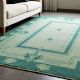 Teal Medallion Wool Rug